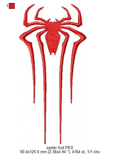 Spider - Fill Stitch - Machine Embroidery Design