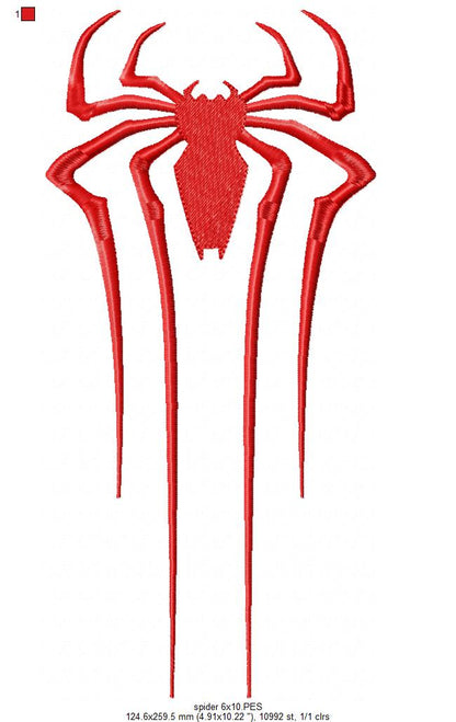 Spider - Fill Stitch - Machine Embroidery Design