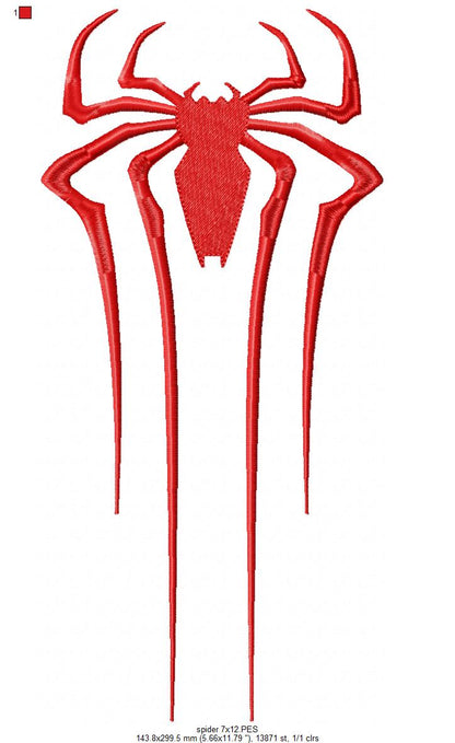 Spider - Fill Stitch - Machine Embroidery Design