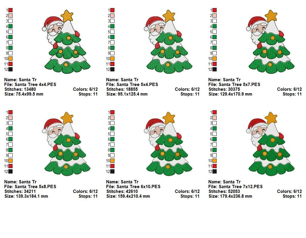 Peeking Santa Claus 🎅 – Fill Stitch - Machine Embroidery Design