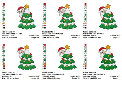 Peeking Santa Claus 🎅 – Fill Stitch - Machine Embroidery Design