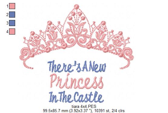 New Princess Tiara – Fill Stitch – Machine Embroidery Design