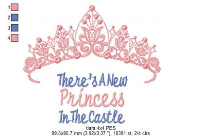 New Princess Tiara – Fill Stitch – Machine Embroidery Design
