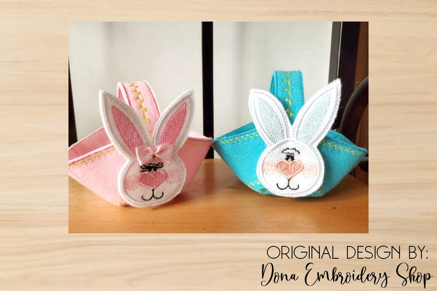 12 Bunny Bags & Baskets Designs Bundle - ITH Project - Machine Embroidery Design