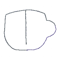 Love Teacup Bookmarker - ITH Project - Machine Embroidery Design