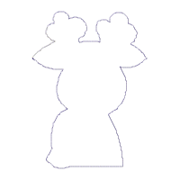 Mr. and Mrs. Claus Holding a Reindeer Ornament - ITH Project - Machine Embroidery Design