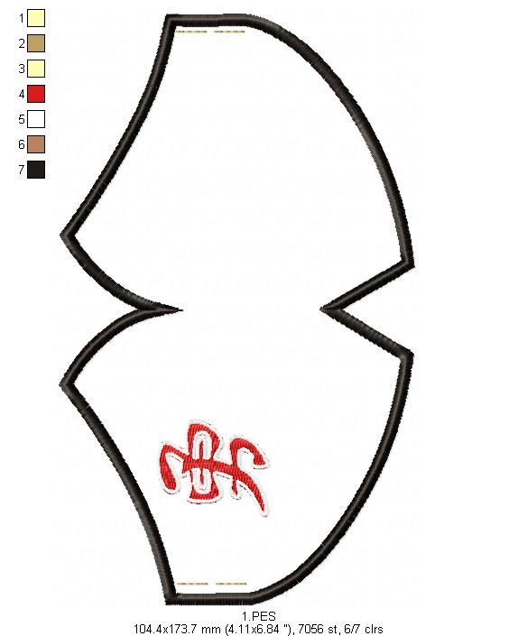 Face Mask Courage - ITH Project - Machine Embroidery Design