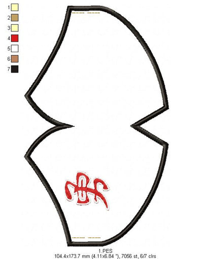 Face Mask Courage - ITH Project - Machine Embroidery Design