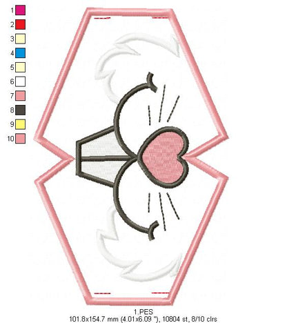 Bunny Face Mask - ITH Project - Machine Embroidery Design