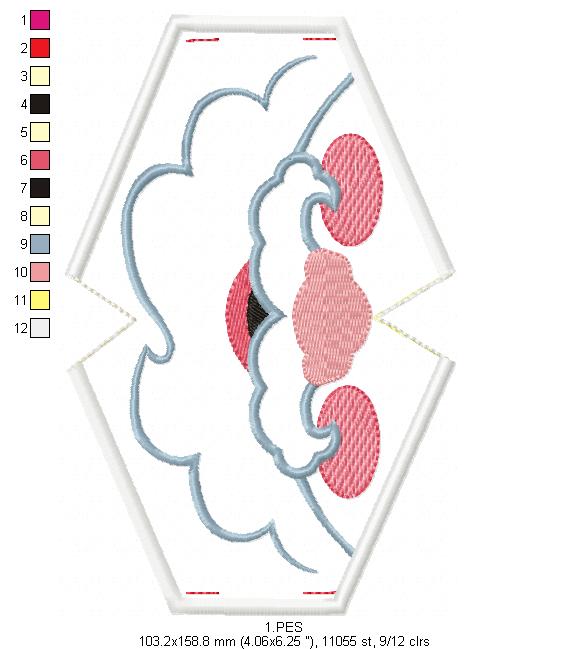Happy Santa Claus Face Mask - ITH Project - Machine Embroidery Design