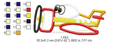 Airplane  - Applique - 6 Sizes - Machine Embroidery Designs