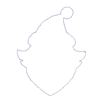 Santa Claus Lifting Weight Ornament - ITH Project - Machine Embroidery Design