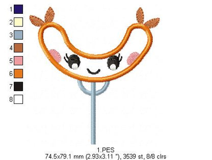 Oktoberfest - Sausage - Germany  -  Applique  -6 sizes -  Machine Embroidery Design