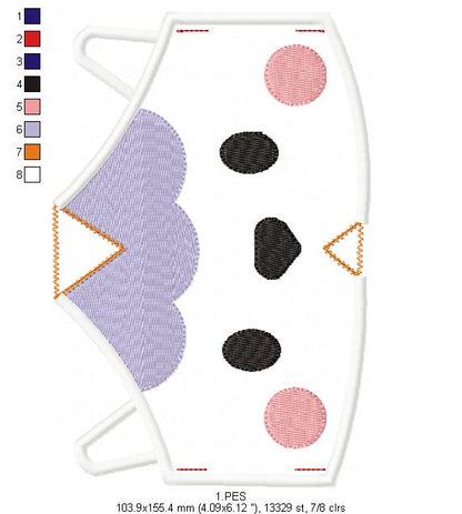 Sheep Face Mask - ITH Project - Machine Embroidery Design