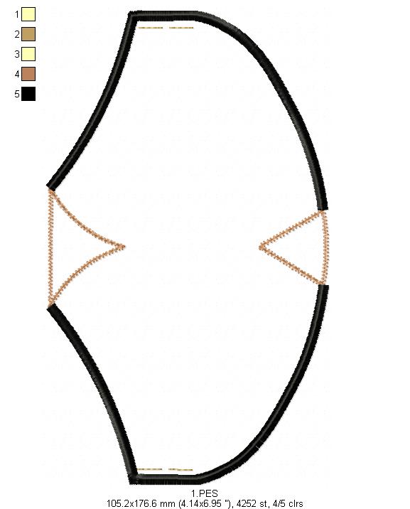 Face Mask - ITH Project - Machine Embroidery Design