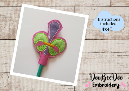 Pencil Topper Mardi Gras - ITH Project - Machine Embroidery Design