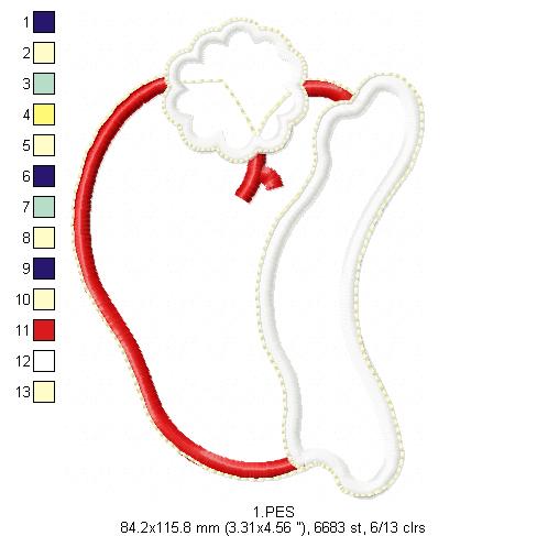 Santa Claus with Bell Door Ornament - ITH Project - Machine Embroidery Design