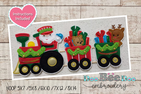 Santa's Train - ITH Project - Machine Embroidery Design