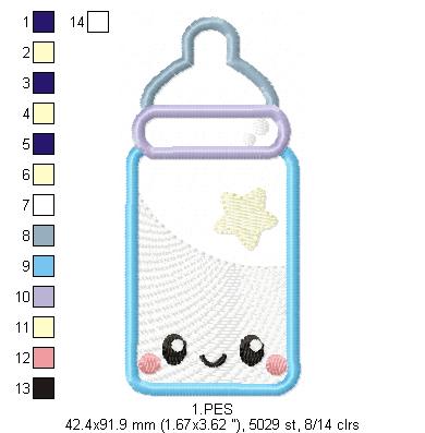 Baby bottle - Applique-  6 Sizes - Machine Embroidery Designs