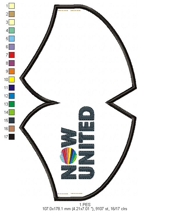 Now United Face Mask - ITH Project - Machine Embroidery Design