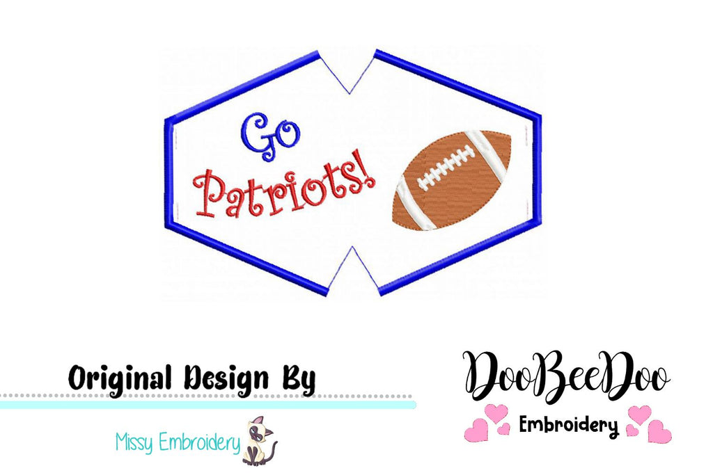 Go Patriots! Face Mask - ITH Project - Machine Embroidery Design