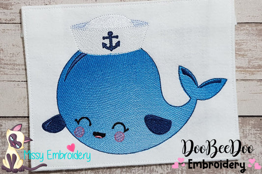 Sailor Whale - Fill Stitch