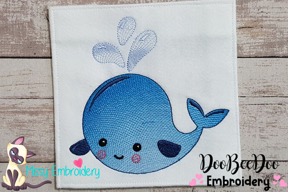 Cute Whale - Fill Stitch