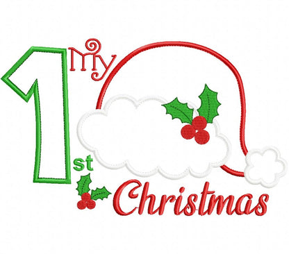 My 1st Christmas - Applique - Machine Embroidery Design