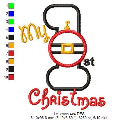My 1st Christmas - Applique