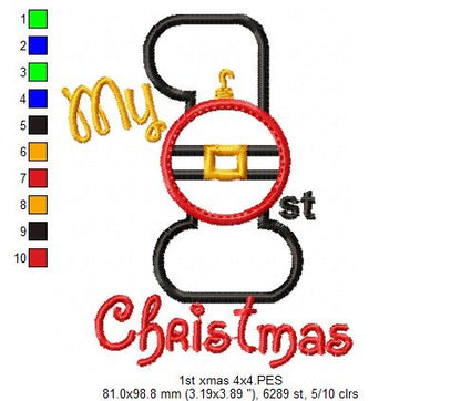 My 1st Christmas - Applique