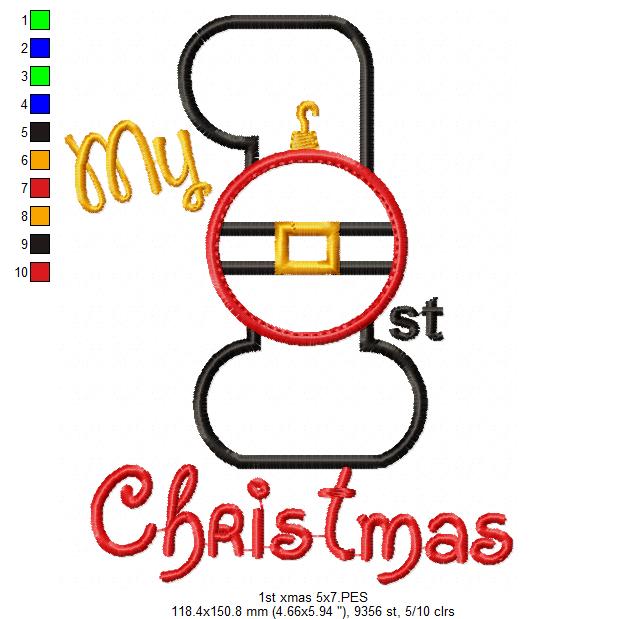 My 1st Christmas - Applique
