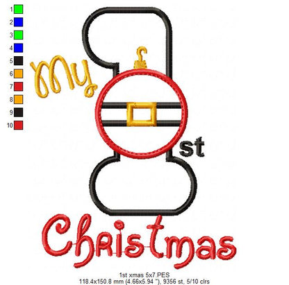 My 1st Christmas - Applique