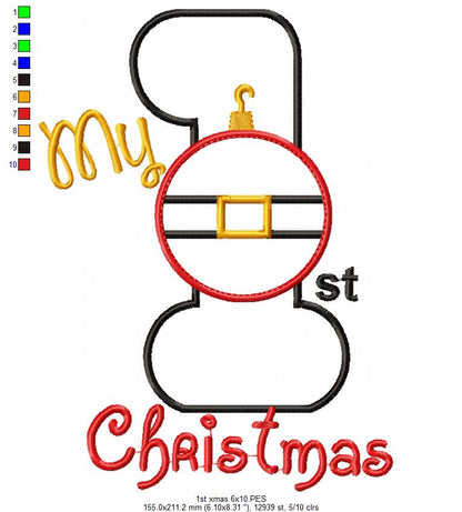 My 1st Christmas - Applique
