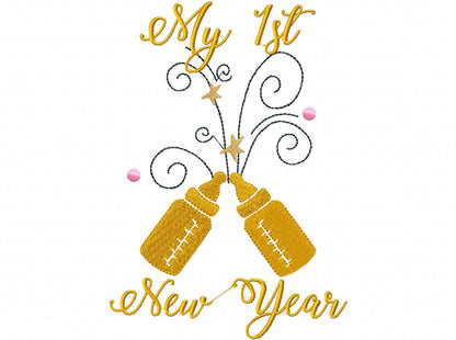 My 1st New Year - Fill Stitch