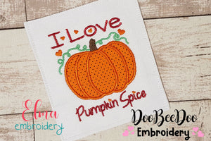 I Love Pumpkin Spice - Applique