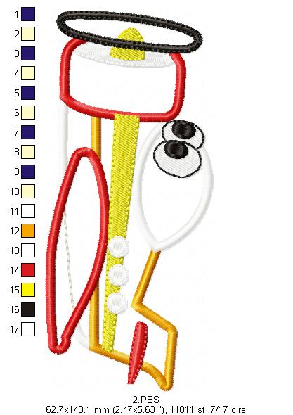 Airplane  - Applique - 6 Sizes - Machine Embroidery Designs