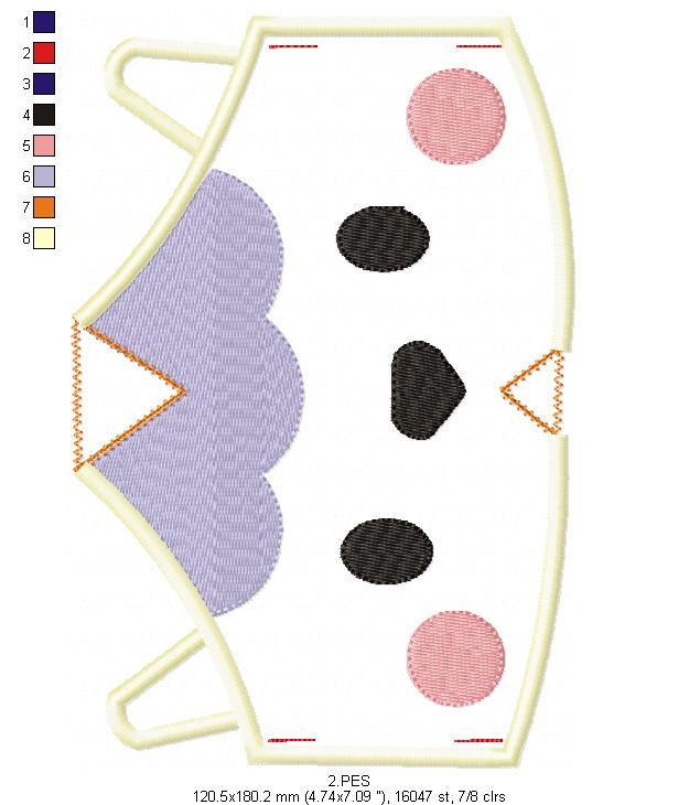 Sheep Face Mask - ITH Project - Machine Embroidery Design