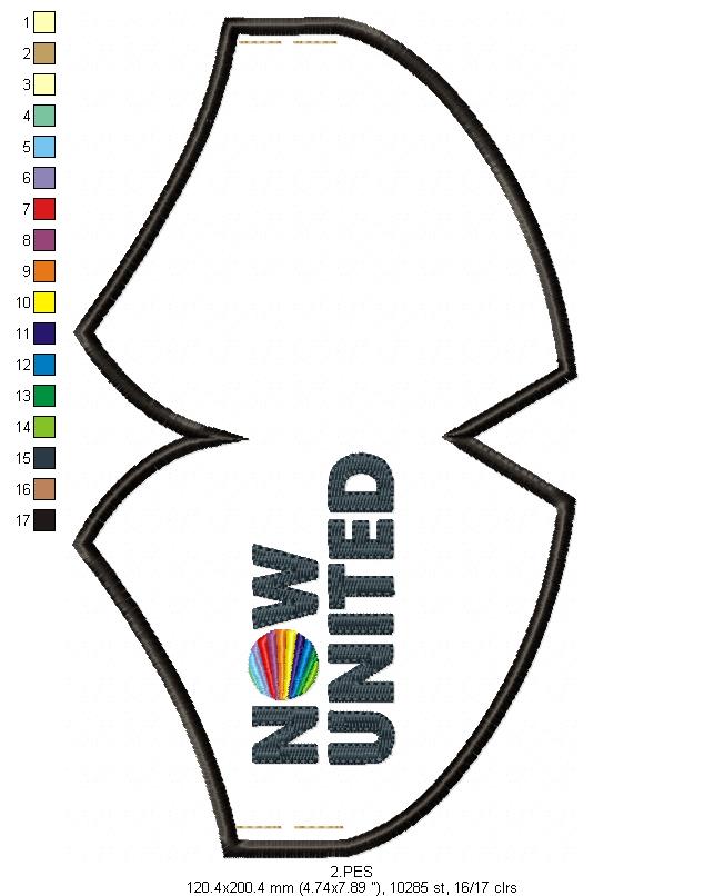 Now United Face Mask - ITH Project - Machine Embroidery Design