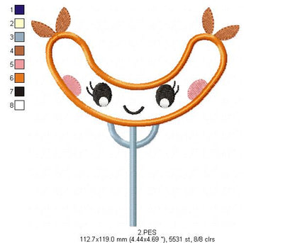 Oktoberfest - Sausage - Germany  -  Applique  -6 sizes -  Machine Embroidery Design