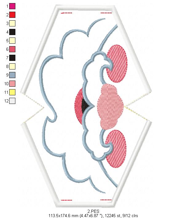 Happy Santa Claus Face Mask - ITH Project - Machine Embroidery Design