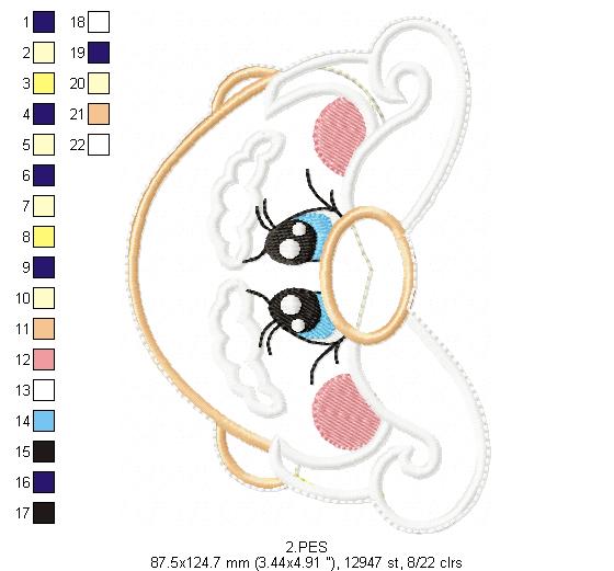 Santa Claus Door Ornament 1 - ITH Project - Machine Embroidery Design