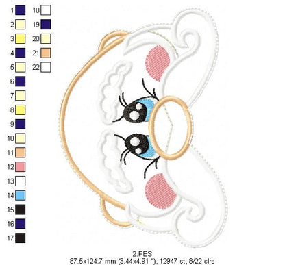 Santa Claus Door Ornament 1 - ITH Project - Machine Embroidery Design