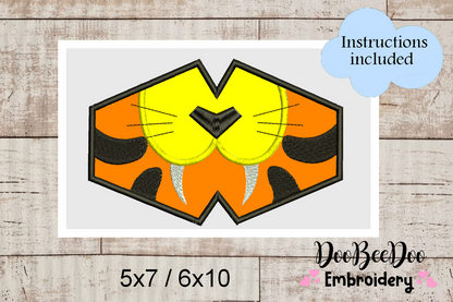 Face Mask Tiger - ITH Project - Machine Embroidery Design