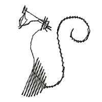 Cats - Valentine's Day - Fill Stitch - 6 Designs- 6 Sizes -  Machine Embroidery Design