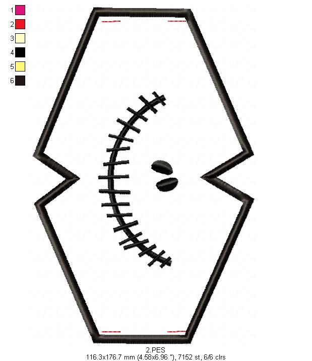 Face Mask Skull - ITH Project - Machine Embroidery Design