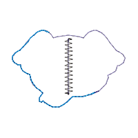 Elephant Pacifier Holder - ITH Project - Machine Embroidery Design