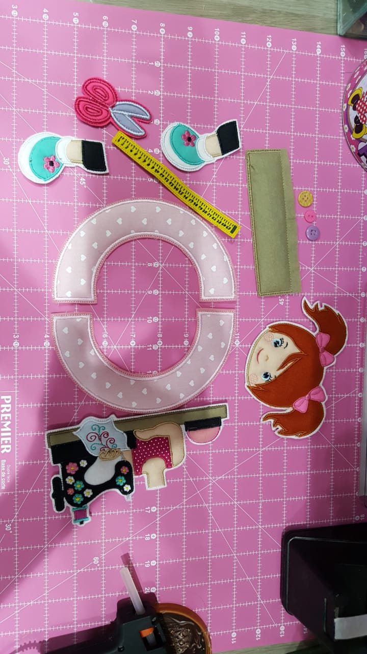 Sewing Girl Garland - ITH Project - Machine Embroidery Design