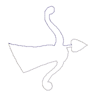 Cupid Teddy Bear with Wings Vase Ornament - ITH Project - Machine Embroidery Design