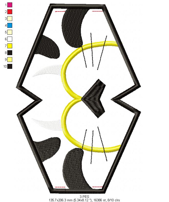 Face Mask Tiger - ITH Project - Machine Embroidery Design