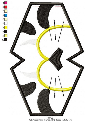 Face Mask Tiger - ITH Project - Machine Embroidery Design